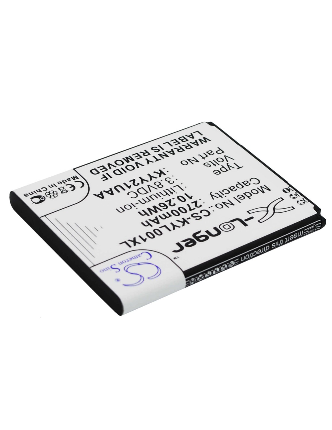 Battery for Kyocera URBANO L01 3.8V, 2700mAh - 10.26Wh