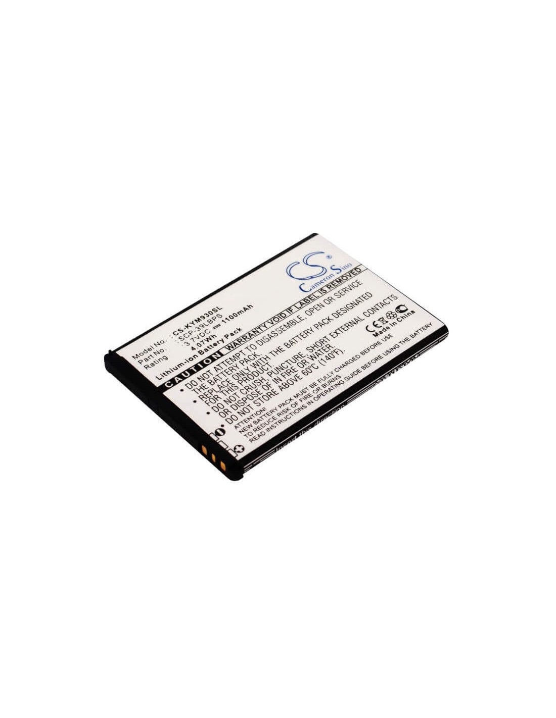Battery for Kyocera Echo, M9300, SCP-9300 3.7V, 1100mAh - 4.07Wh