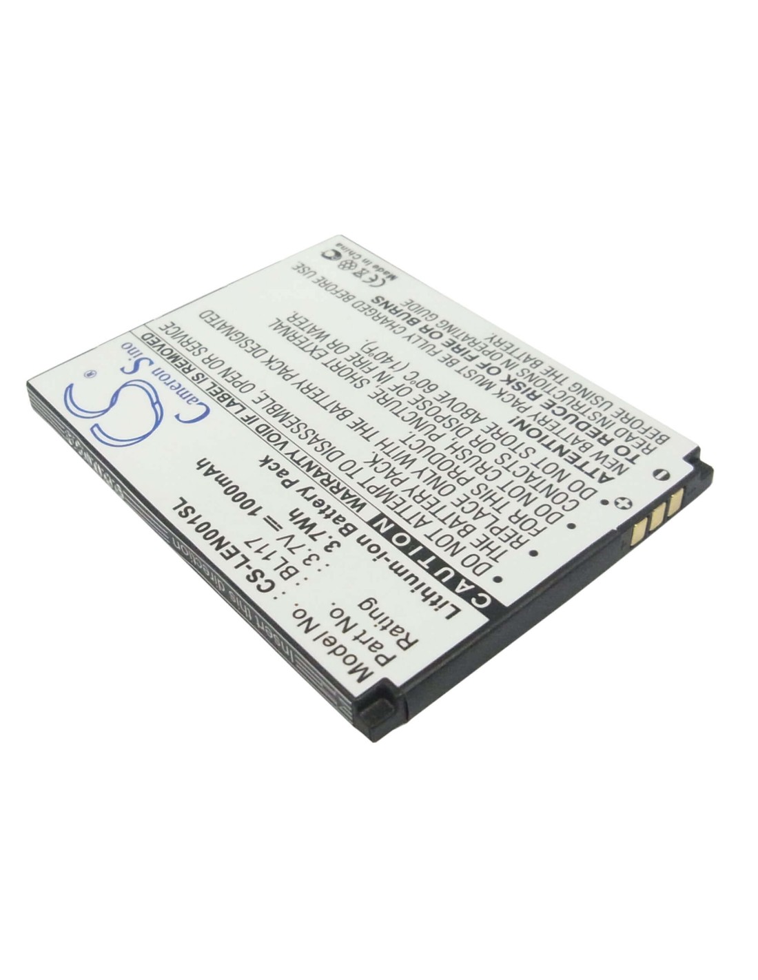 Battery for Lenovo O1 3.7V, 1000mAh - 3.70Wh