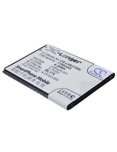 Battery for Lenovo A30t 3.7V, 1150mAh - 4.26Wh