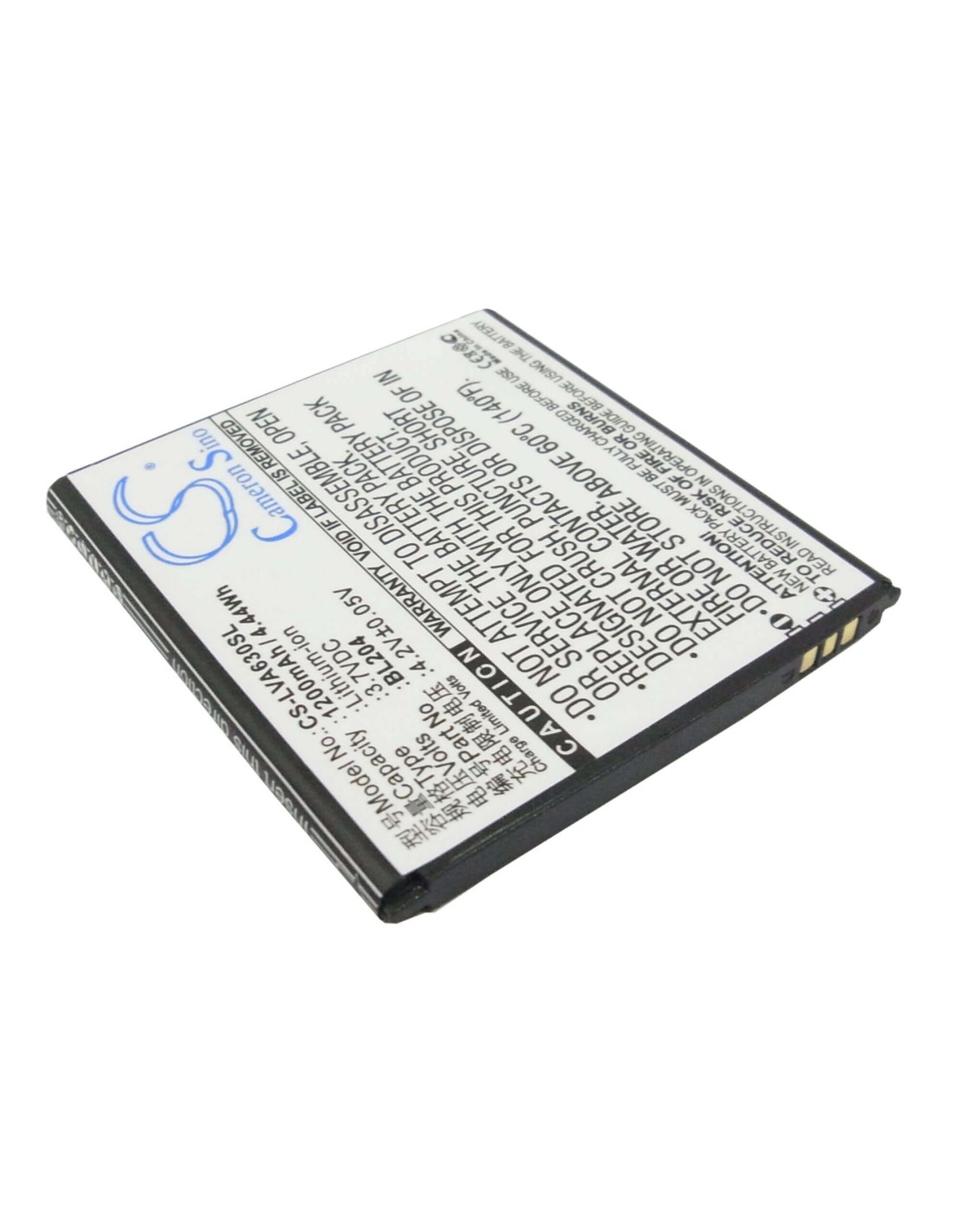 Battery for Lenovo A586, A765e, A630T 3.7V, 1200mAh - 4.44Wh