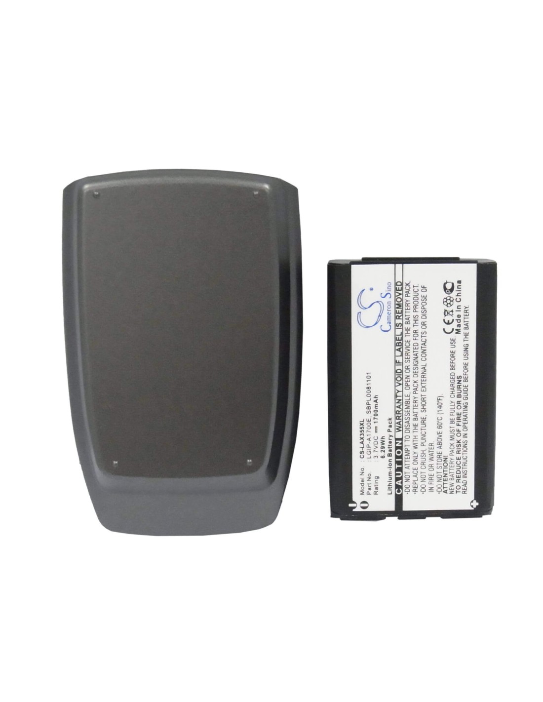 Battery for LG LX355, AX355 3.7V, 1700mAh - 6.29Wh