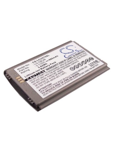 Battery for LG CU575, Trax cu575, TU575 3.7V, 980mAh - 3.63Wh