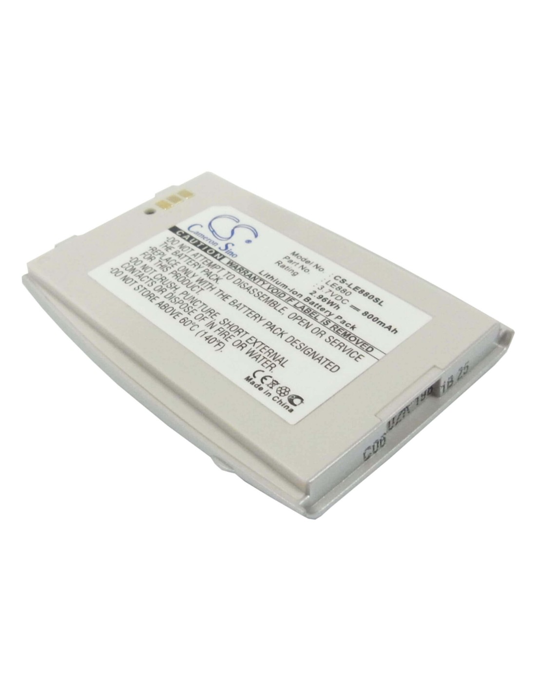 Battery for LG EG880, G5400, G5410 3.7V, 800mAh - 2.96Wh