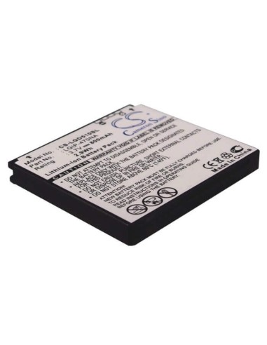 Battery for LG GD510, GD510 Pop, GD880 3.7V, 800mAh - 2.96Wh
