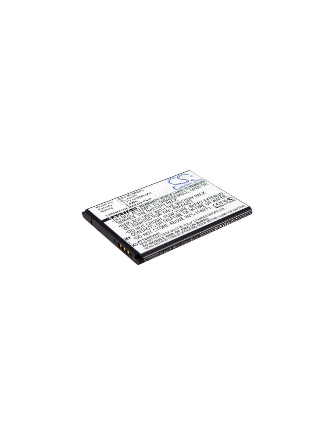 Battery for LG Xpression C395, Xpression C395C, C395C 3.7V, 850mAh - 3.15Wh