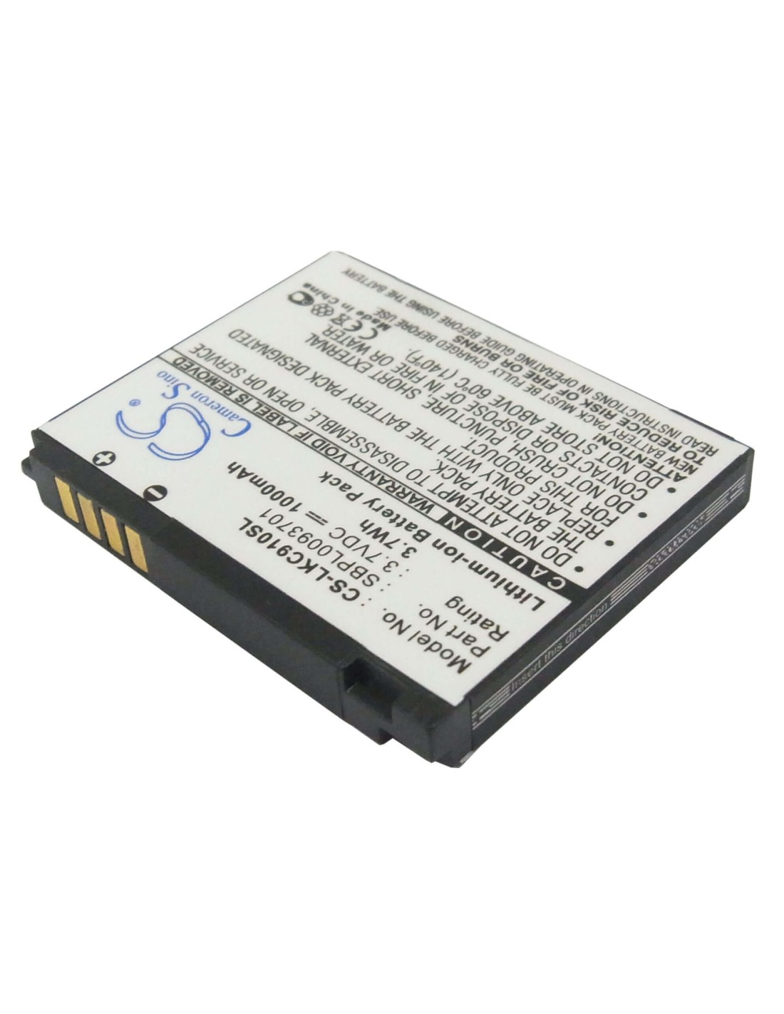 Battery for LG KC910 3.7V, 1000mAh - 3.70Wh