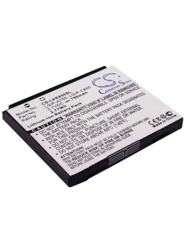 Battery for LG KE820, KE850, KG99 3.7V, 750mAh - 2.78Wh