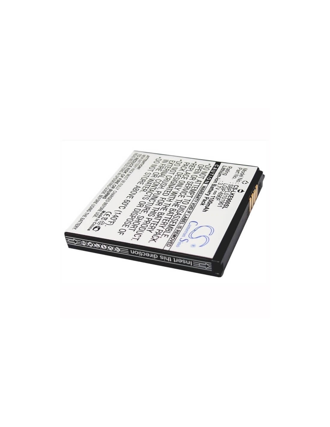 Battery for LG Optimus 7, E900, C900 3.7V, 1100mAh - 4.07Wh