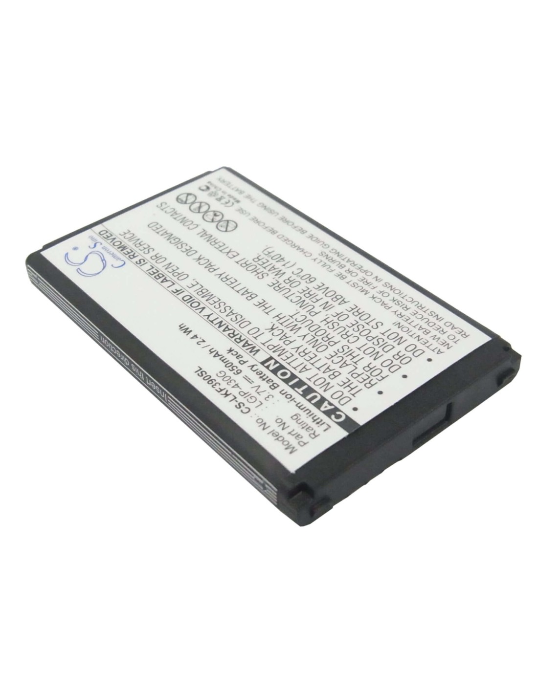 Battery for LG KF390, KF757 3.7V, 650mAh - 2.41Wh