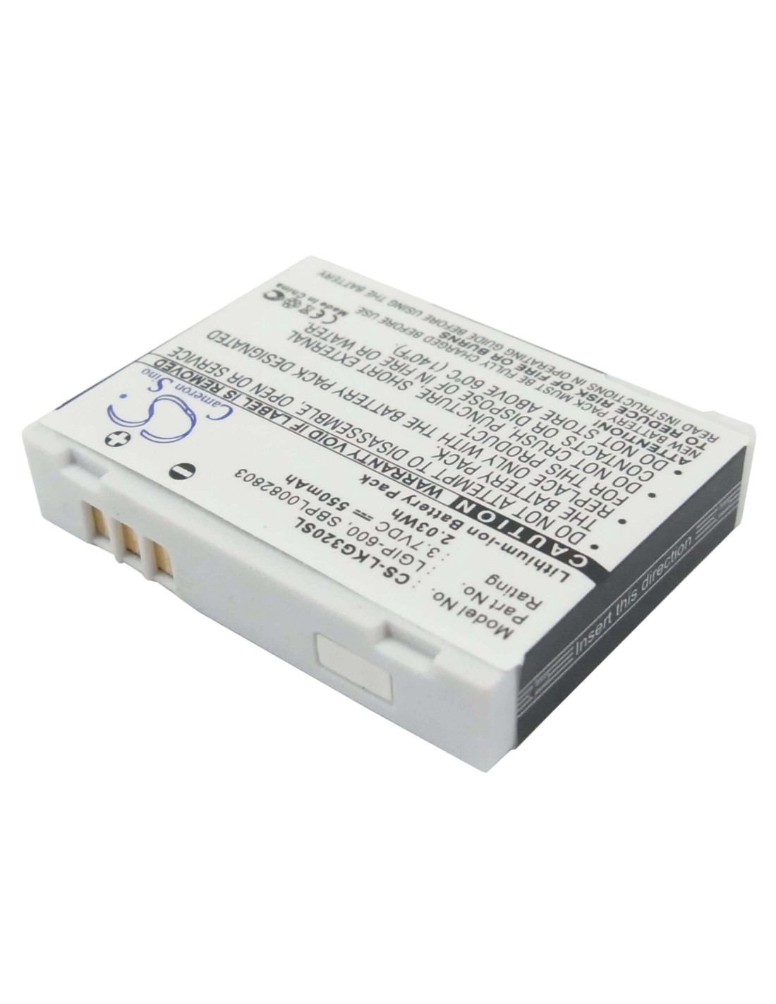 Battery for LG KG320, KG-320, MG-320c 3.7V, 550mAh - 2.04Wh
