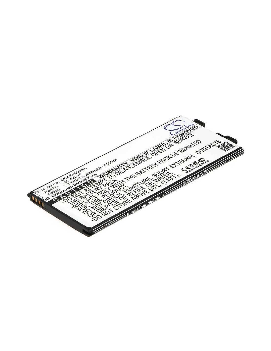Battery for LG G5, H830, G5 Lite 3.8V, 1900mAh - 7.22Wh