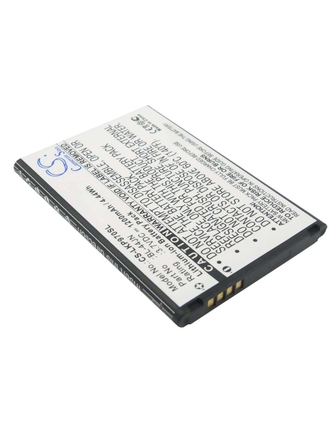 Battery for LG P970, Optimus Black, VS700 3.7V, 1200mAh - 4.44Wh