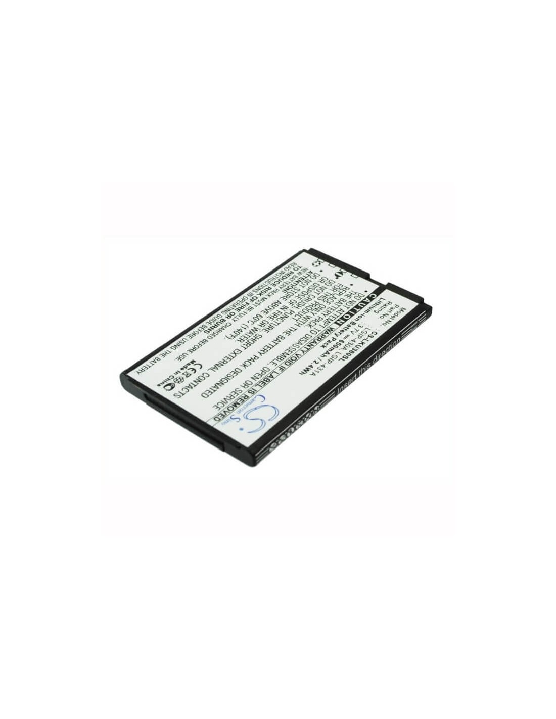 Battery for LG KU380, KP100, CE110 3.7V, 650mAh - 2.41Wh
