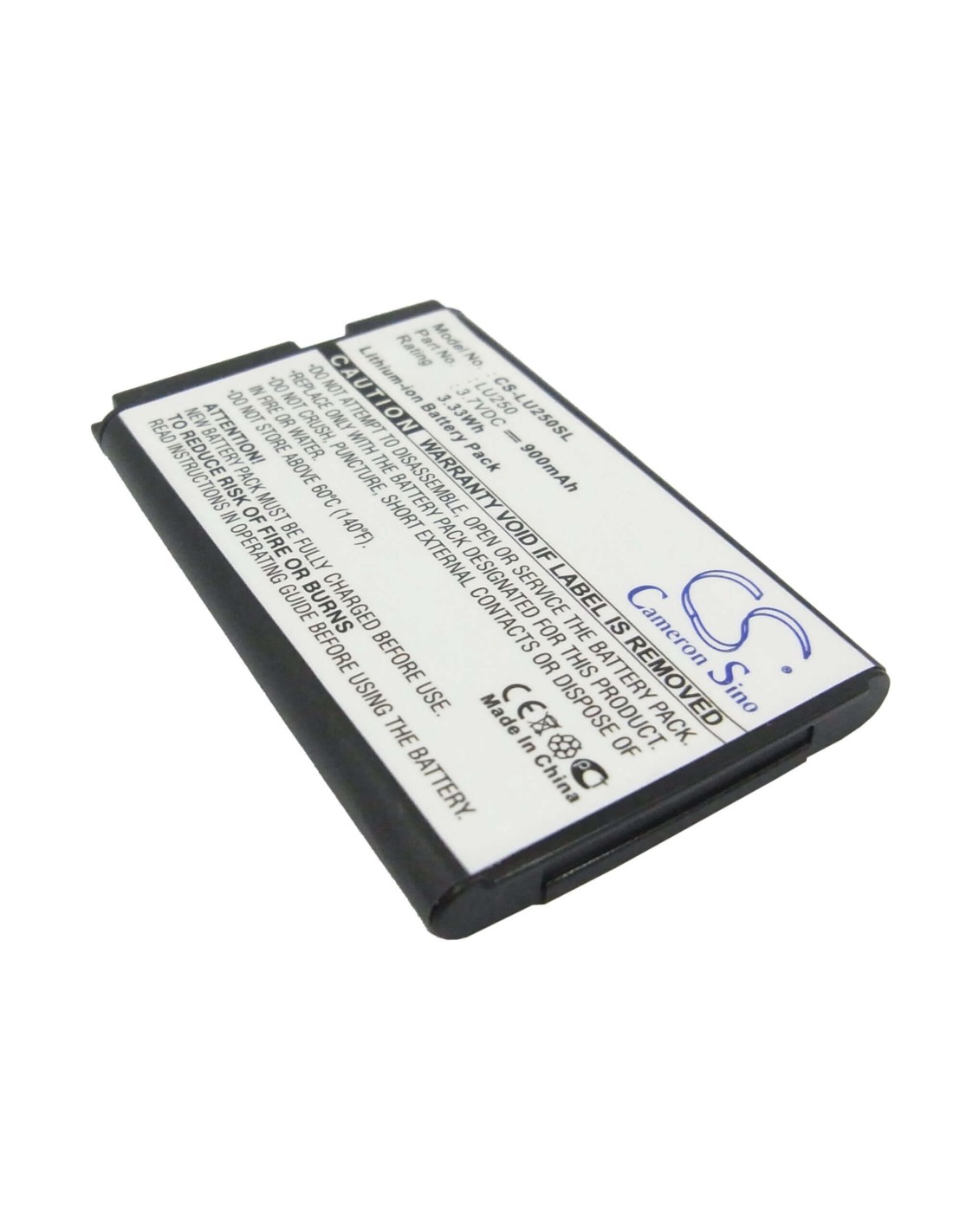 Battery for LG U250 3.7V, 900mAh - 3.33Wh