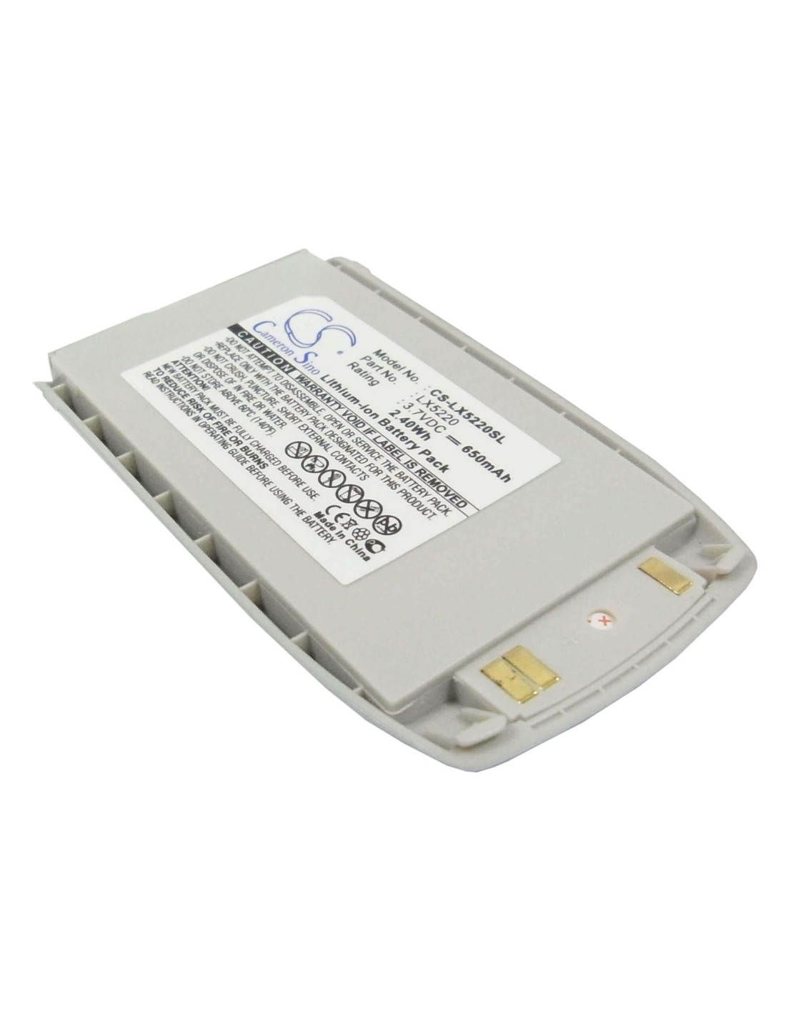 Battery for LG 5220, 5220c 3.7V, 650mAh - 2.41Wh