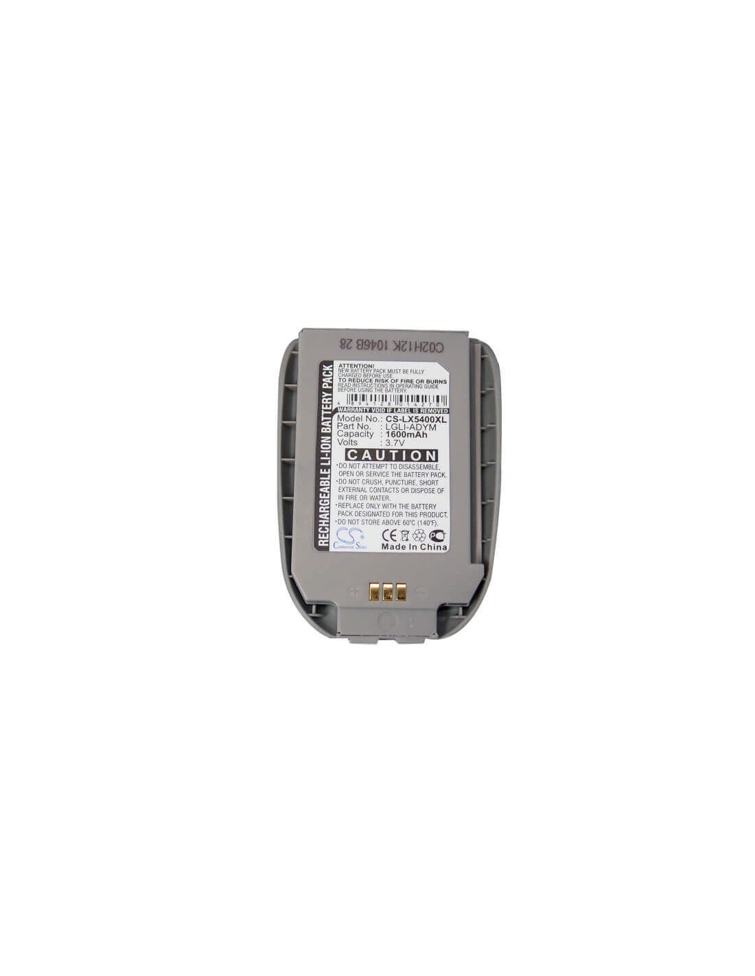 Battery for LG LX5400, VI5225, 5400A 3.7V, 1600mAh - 5.92Wh