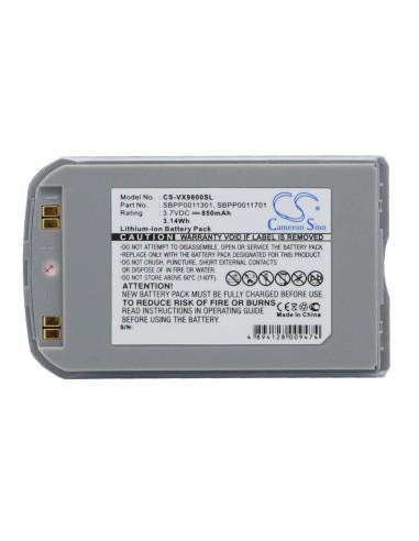 Battery for LG VX9800, VX-9800, V 3.7V, 850mAh - 3.15Wh