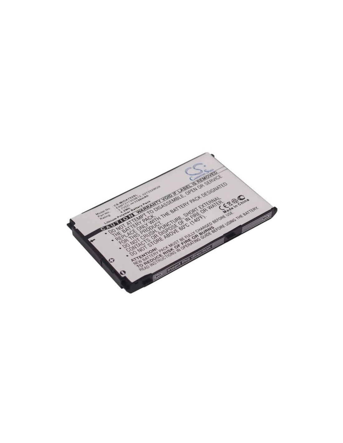 Battery for Mitac Mio A702 3.7V, 1150mAh - 4.26Wh