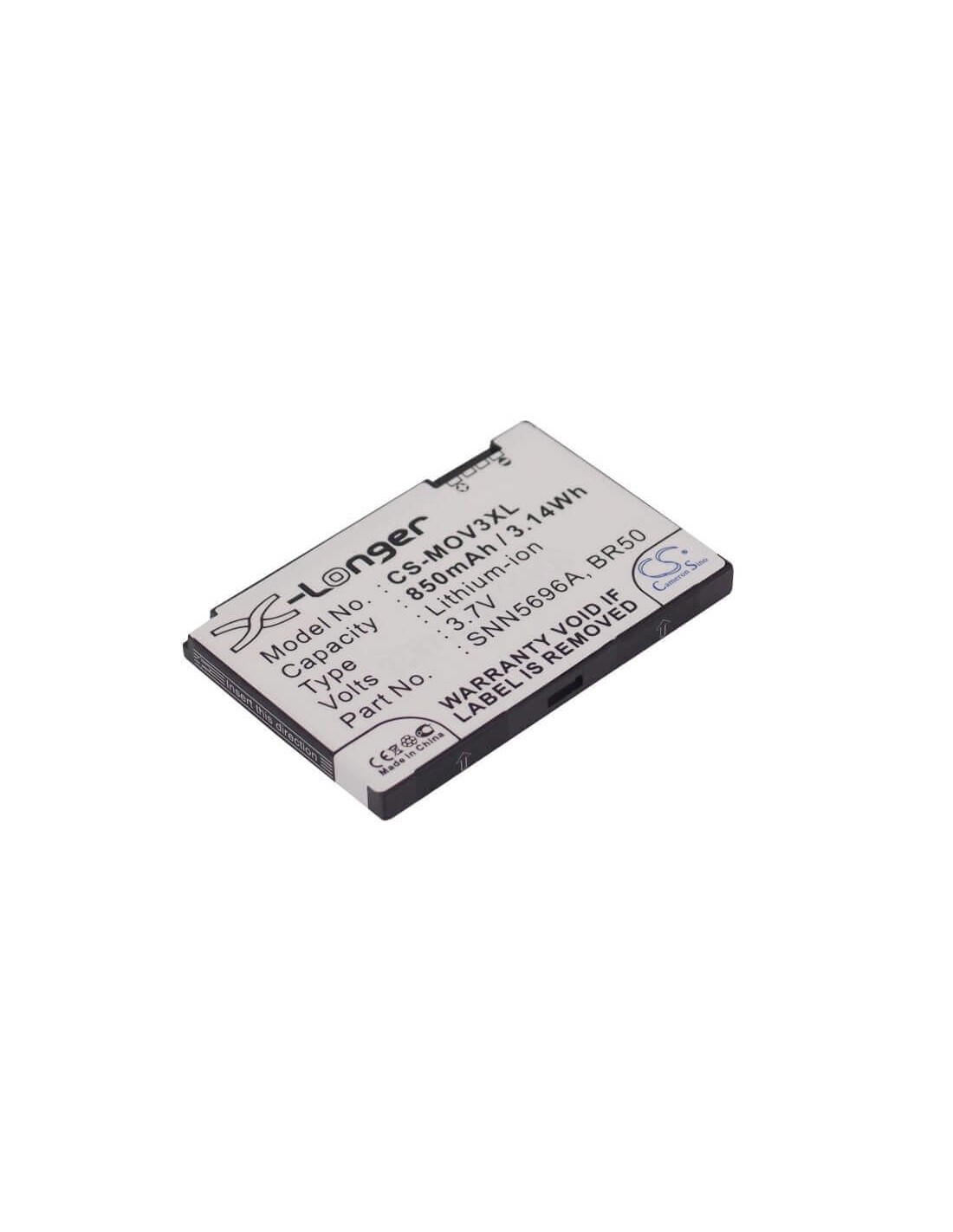 Battery for Motorola PEBL U6, Razr V3, Razr V3c 3.7V, 850mAh - 3.15Wh