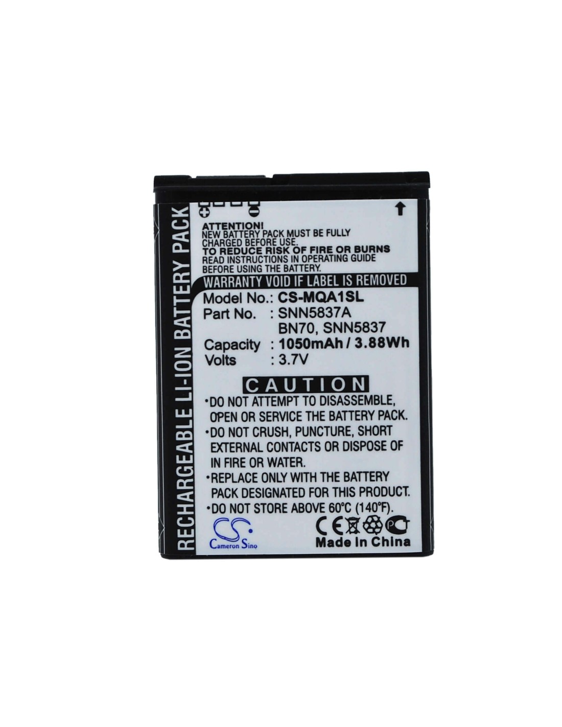 Battery for Motorola MT710 3.7V, 1050mAh - 3.89Wh
