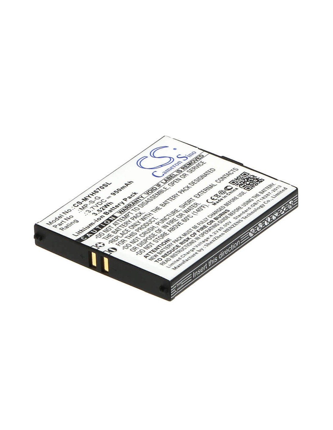 Battery for Myphone 6670 City 3.7V, 950mAh - 3.52Wh