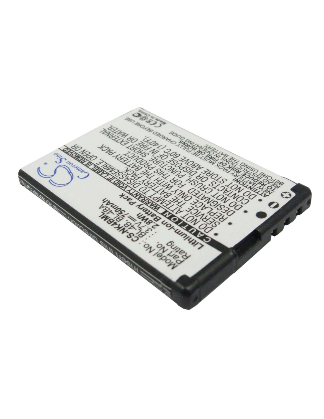 Battery for Nokia 6111, 6125, 6131 3.7V, 750mAh - 2.78Wh