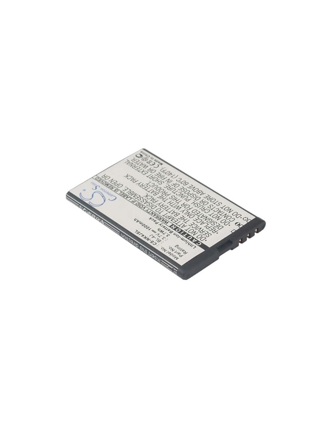 Battery for Nokia C6, C6-00, Touch 3G 3.7V, 1000mAh - 3.70Wh