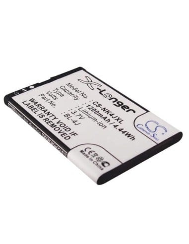 Battery for Nokia C6, C6-00, Touch 3G 3.7V, 1200mAh - 4.44Wh