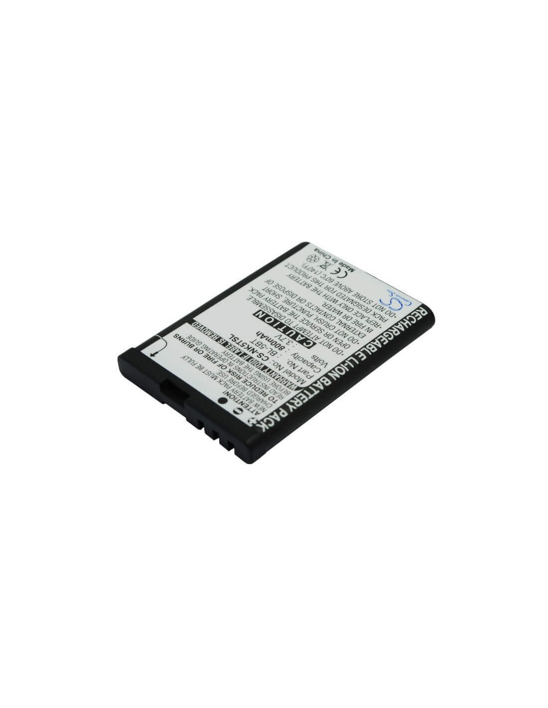 Battery for Nokia N75, 7510, 2600 classic 3.7V, 800mAh - 2.96Wh