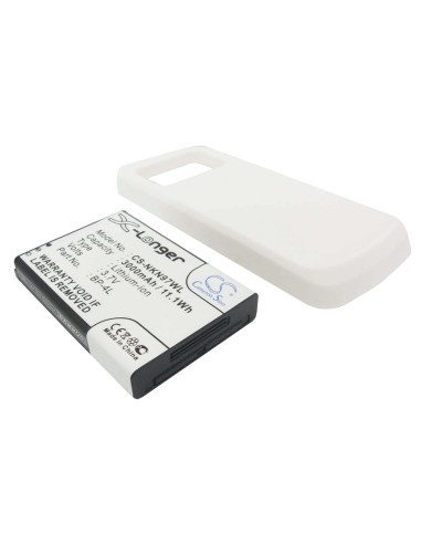 Battery for Nokia N97 white back cover 3.7V, 3000mAh - 11.10Wh