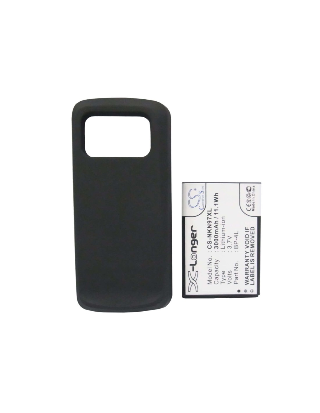 Battery for Nokia N97 black back cover 3.7V, 3000mAh - 11.10Wh