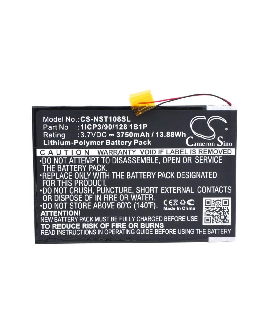 Battery for Nuvision Nuvision 10.1, TM1088C 3.7V, 3750mAh - 13.88Wh