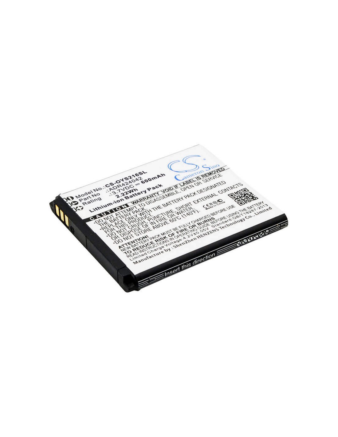Battery for Olympia Style, Style 2164, Style 2165 3.7V, 800mAh - 2.96Wh