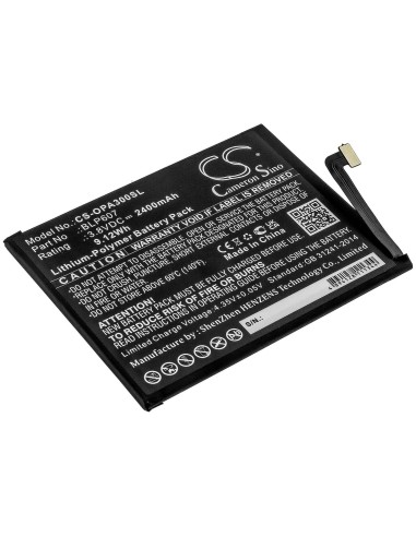 Battery for Oneplus Oneplus X, E1000 3.8V, 2400mAh - 9.12Wh