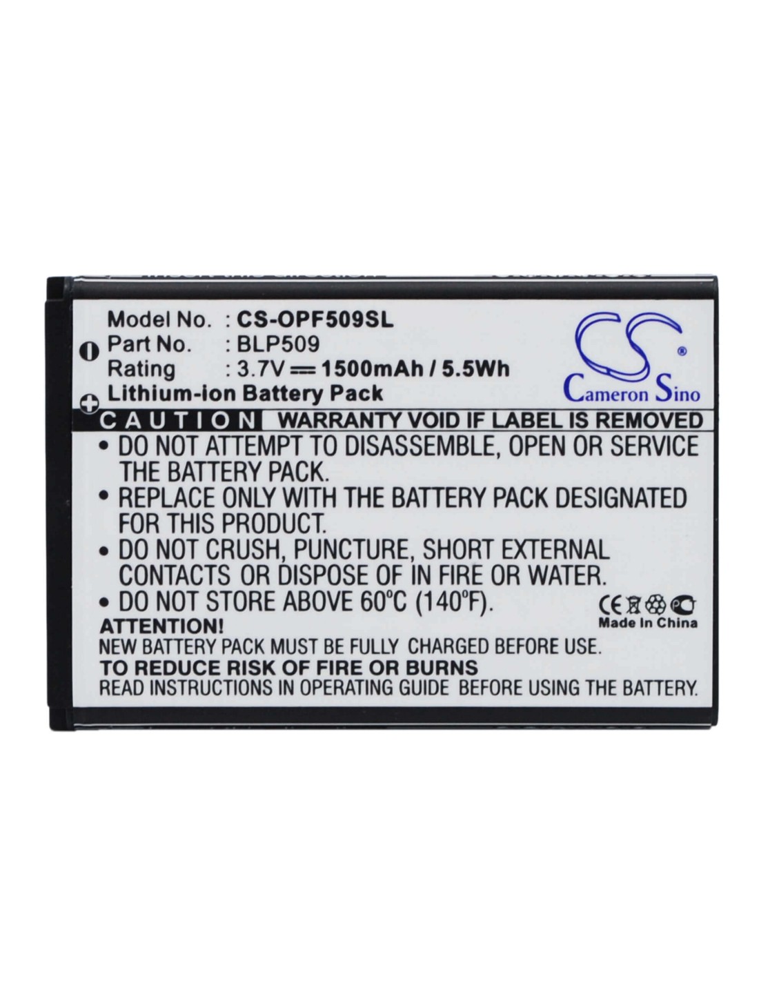 Battery for OPPO F29 3.7V, 1500mAh - 5.55Wh