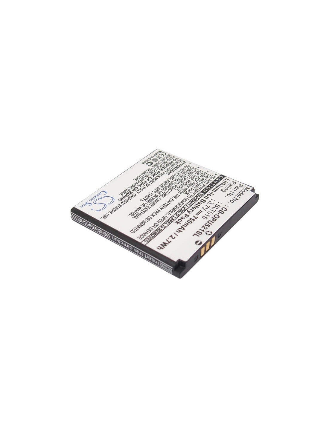 Battery for OPPO U521 3.7V, 750mAh - 2.78Wh