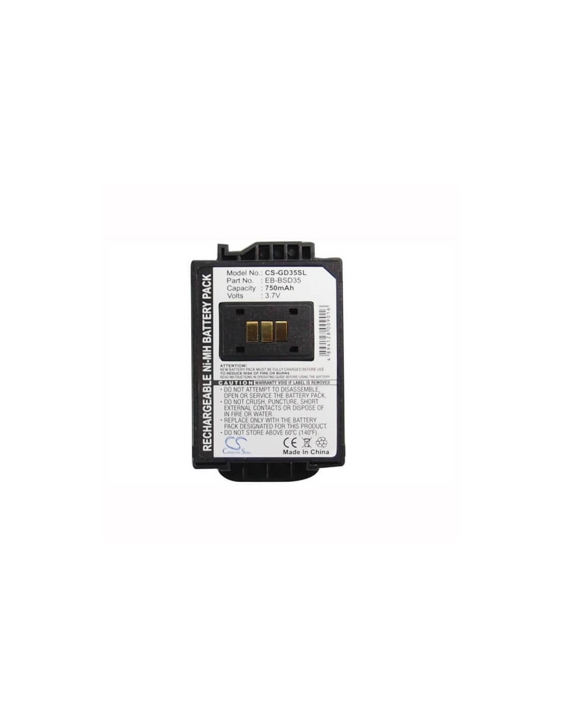 Battery for Panasonic GD35 3.6V, 750mAh - 2.70Wh