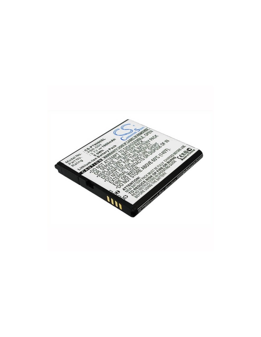 Battery for Pantech P9060, Pocket 3.7V, 1600mAh - 5.92Wh
