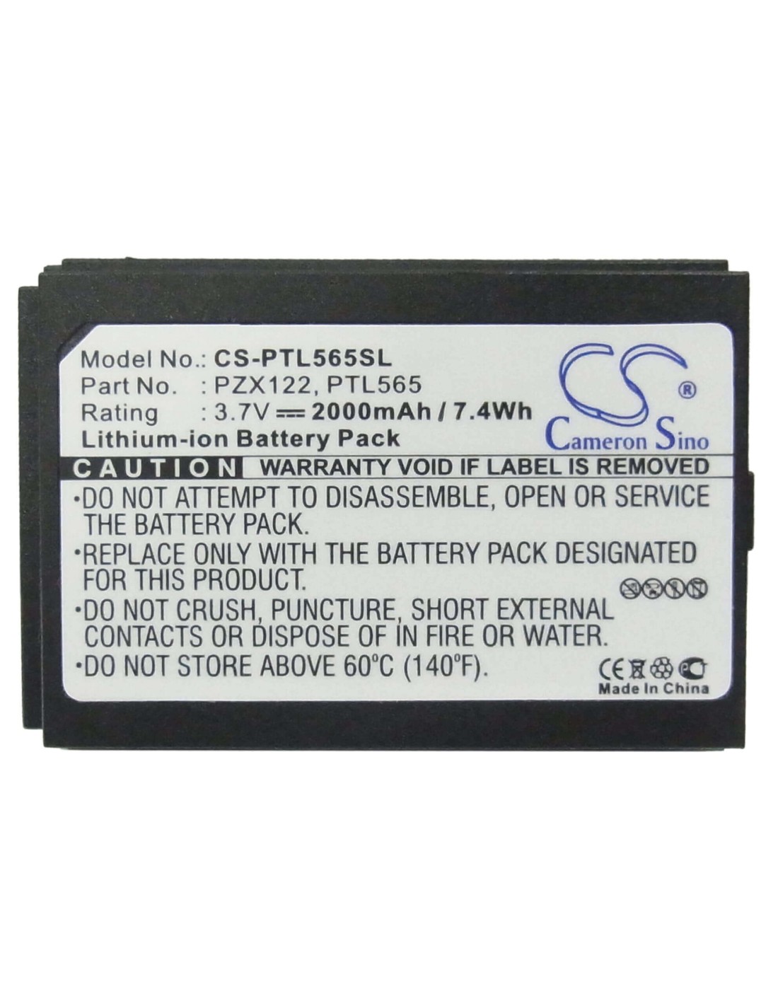 Battery for Pharos PZX122, PTL565 3.7V, 2000mAh - 7.40Wh