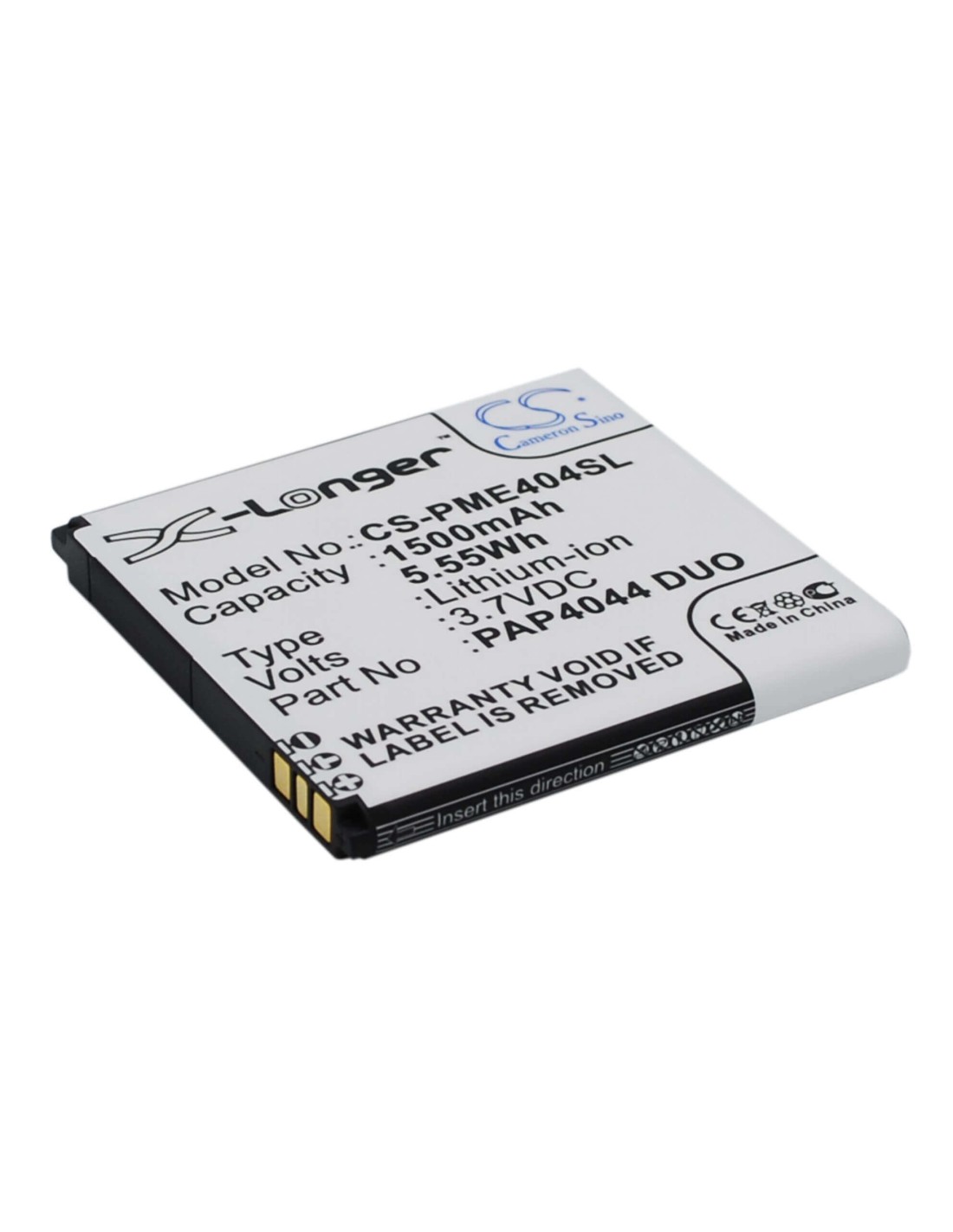 Battery for Prestigio MultiPhone 4044 Duo 3.7V, 1500mAh - 5.55Wh
