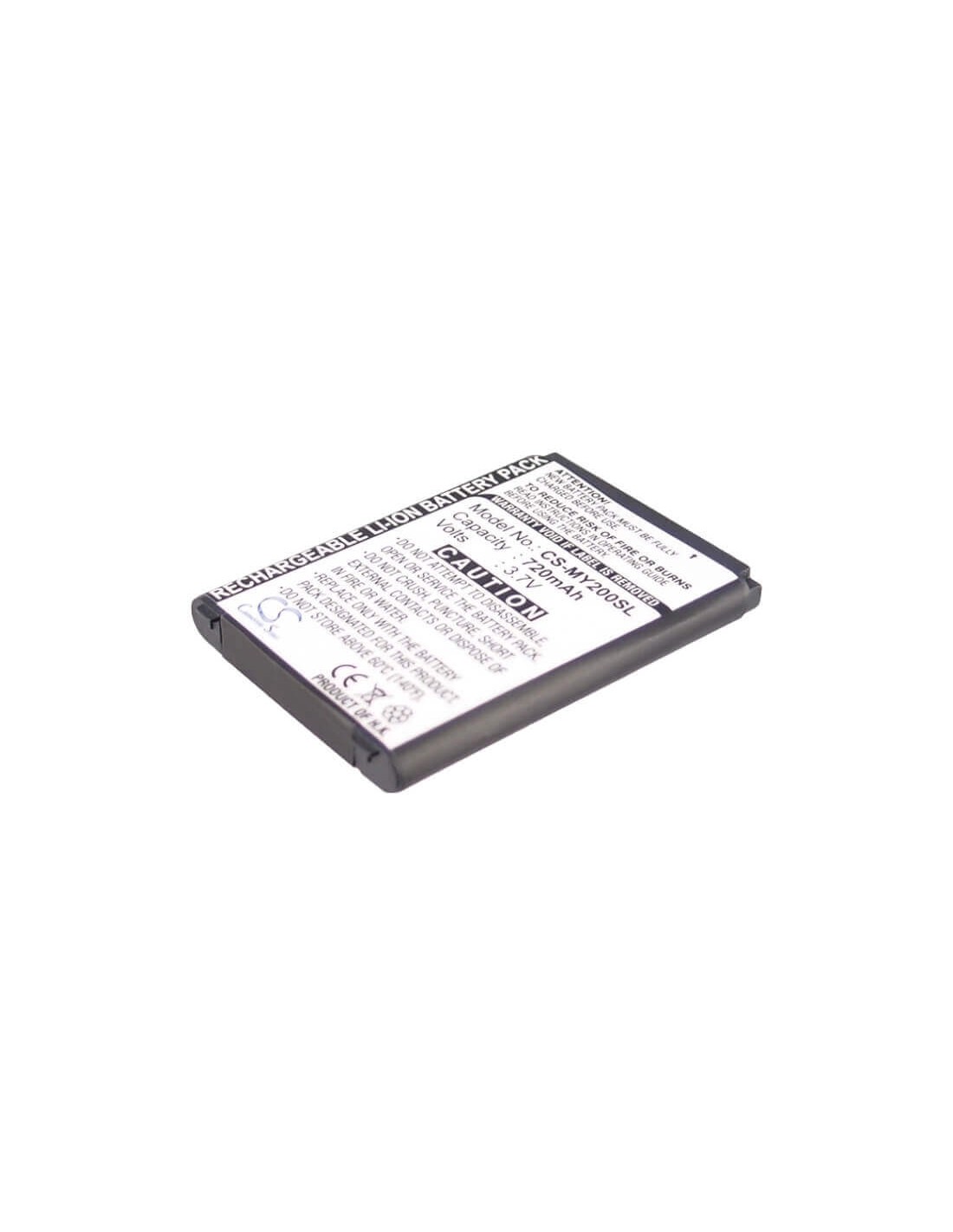 Battery for Sagem MY-200X, MY-201X, MY-202X 3.7V, 720mAh - 2.66Wh