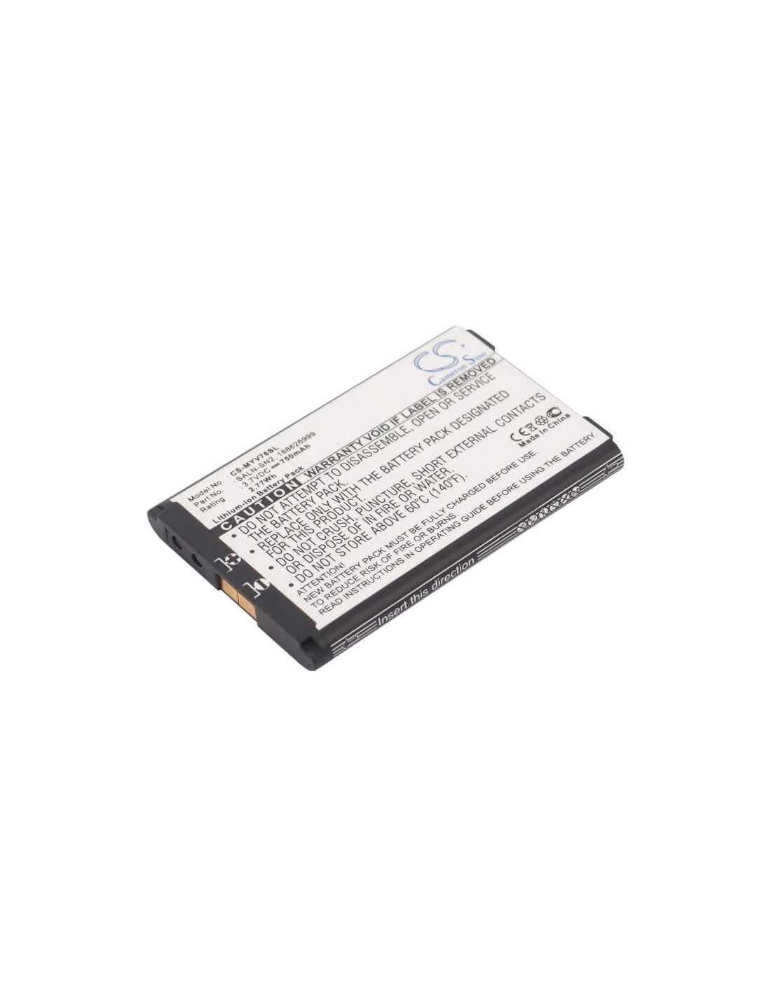 Battery for Sagem MYX6-2, MY-V76, MYX62 3.7V, 750mAh - 2.78Wh