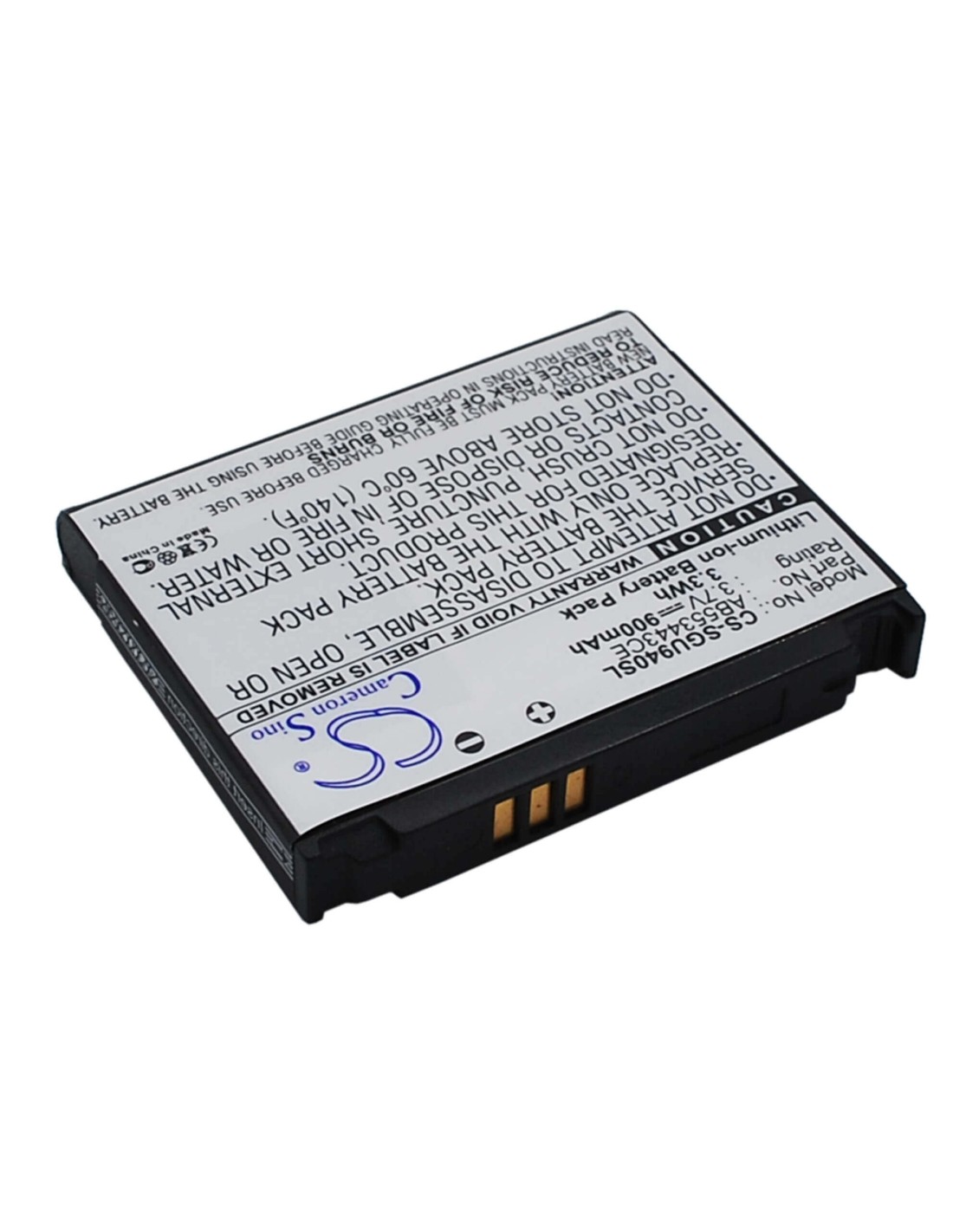 Battery for Samsung SGH-U940, Glyde U940 3.7V, 900mAh - 3.33Wh