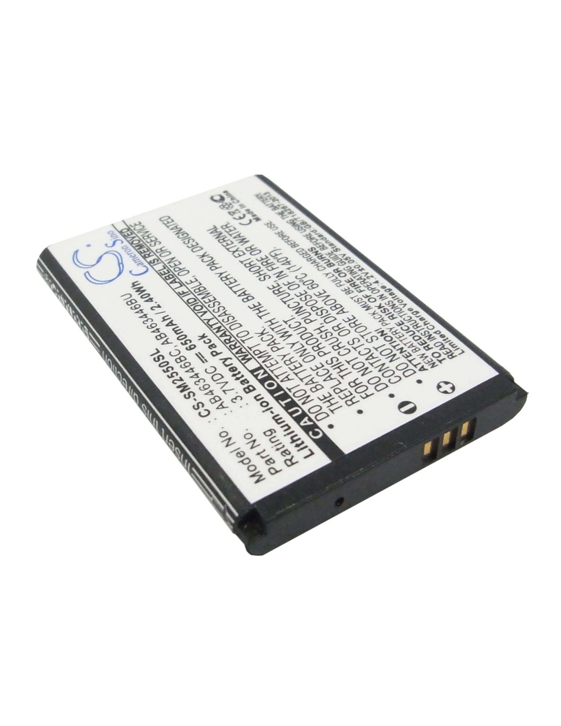 Battery for Samsung GT-E2520, GT-M2510, GT-E1150 3.7V, 650mAh - 2.41Wh