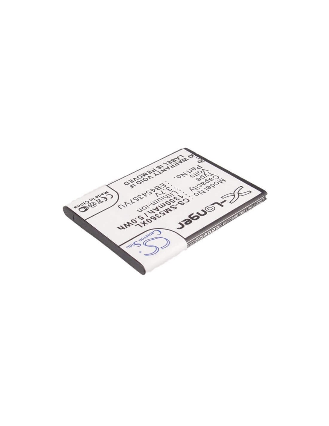 Battery for Samsung GT-S5360, Galaxy Y, GT-S5380 3.7V, 1350mAh - 5.00Wh