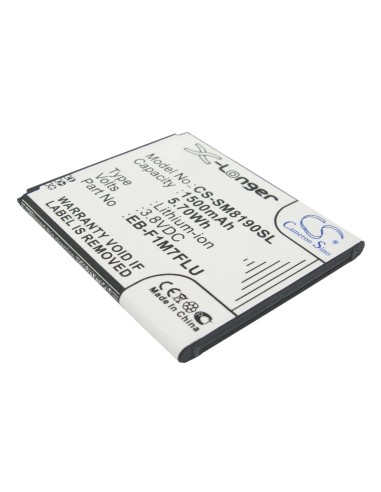 Battery for Samsung GT-I8190, Galaxy SIII mini, Galaxy S3 mini 3.8V, 1500mAh - 5.70Wh