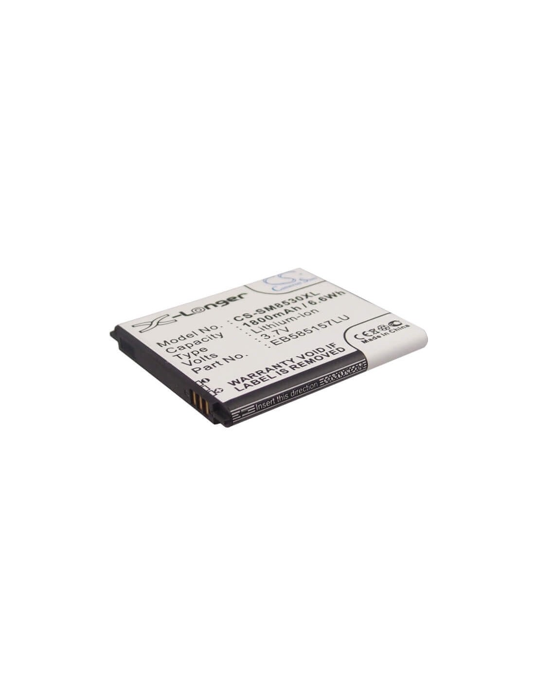 Battery for Samsung Galaxy Beam, GT-I8530, GT-I8550 3.7V, 1800mAh - 6.66Wh