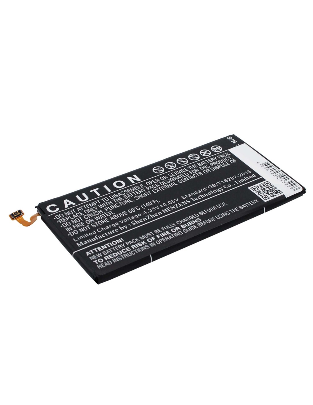 Battery for Samsung Galaxy A7, SM-A700F, SM-A700FD 3.8V, 2600mAh - 9.88Wh