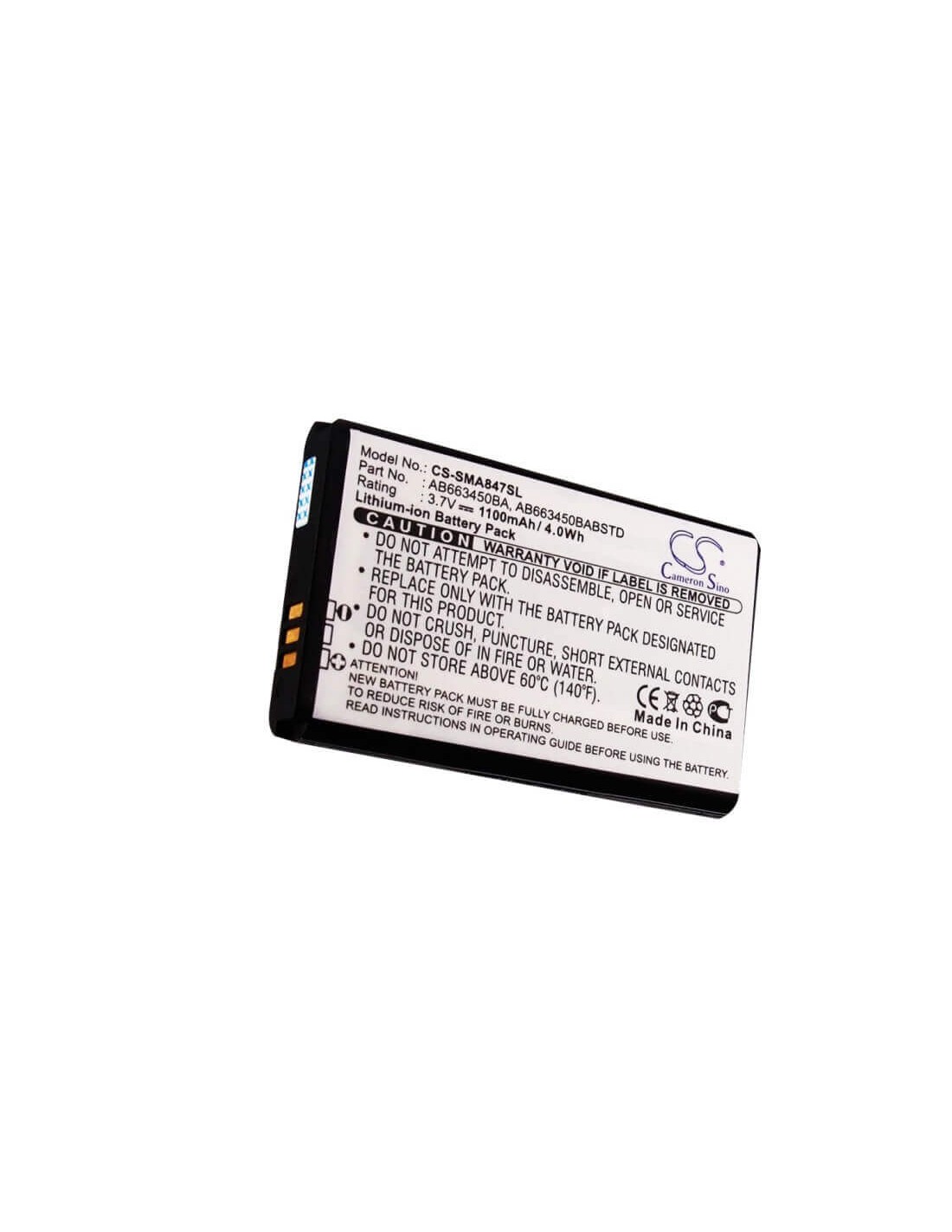 Battery for Samsung SGH-A847, Rugby II, Rugby II A847 3.7V, 1100mAh - 4.07Wh